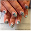 Blue glitter nails 