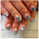 Blue glitter nails 