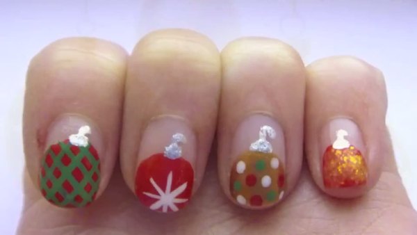 Christmas Ornament Nails | Victoria R. Video | Beautylish