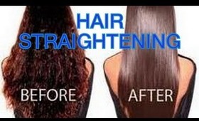 Long Hair Straightening routine using GHD Flat Iron Hairstyling Hair care Products