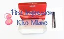 Kiko Milano first impression