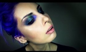 houdini the peacock - a dark but colourful makeup tutorial