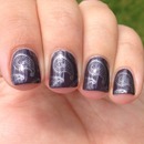 Purple Paisley Print Nails