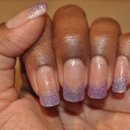Purple glitter tips