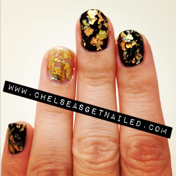 25 Sophisticated Gold Foil Nails You'll Instantly Fall In Love With