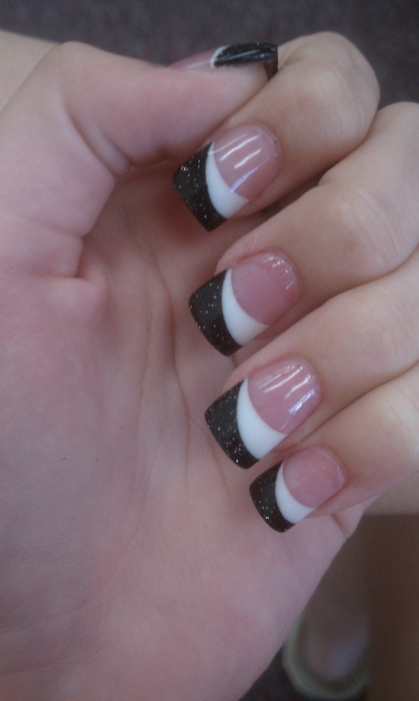 black and white solar nails | Courtney D.'s Photo | Beautylish