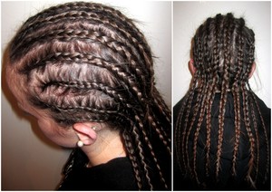 First time ever doing cornrows..2 hours later but worth it!