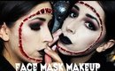Easy Halloween Makeup: Face Mask Makeup Tutorial