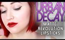 LIP SWATCHED- Urban Decay Matte Revolution Lipsticks