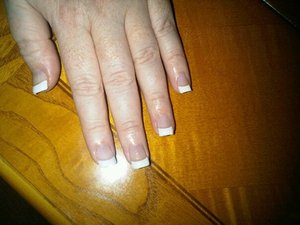 plain gel nails. White Extensions
Created using 'The Edge' clear gel, and resin (all buffers/files are products from 'The Edge' also)