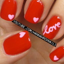 Valentine's Day Love Nail Art