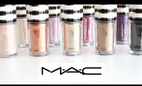 MAC Pigment & Glitter Swatches 10 shades
