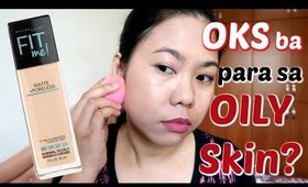 MAYBELLINE FIT ME MATTE and PORELESS FOUNDATION FIRST IMPRESSION REVIEW (PHILIPPINES)