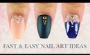 3 Fast and easy Festive nail art ideas