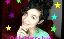 Hair tutorial: crazy + curly messy bun!