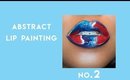 abstract lip art painting with abh, kvd and lime crime