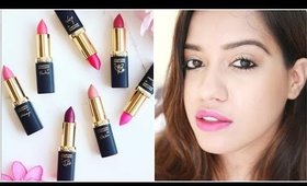 Loreal La Vie En Rose Lipstick Review and Swatches