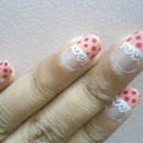 White Lace With Dots.