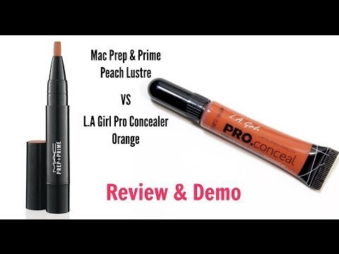 klassisk budbringer Tempel Mac Prep & Prime Peach Lustre vs L.A Girl Pro HD Concealer Orange | Makeup  With Raji | Raji k. Video | Beautylish