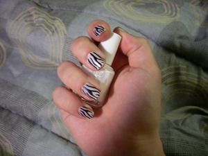 Zebra nails! Took so much patience!
