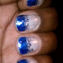 Royal Blue and White w Glitter