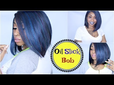 OIL SLICK IRIDESCENT BOB Mane Concept Red Carpet Lace Front Wig