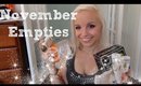 November Empties 2014 - Products I've Used Up