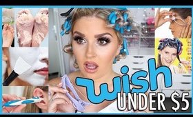 Trying WISH APP Beauty Gadgets 😫💬 5 UNDER $5