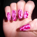 Double Pink water marble