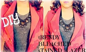 DIY - Trendy Bleached Stained Blazer