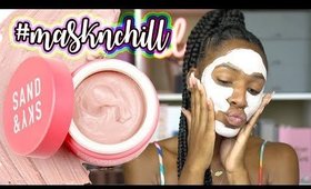 MASK n' CHILL! GOD's PLAN + Trying Sand and Sky Australian Pink Clay Mask ▸ VICKYLOGAN
