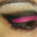 Black And Pink Dramatic Look