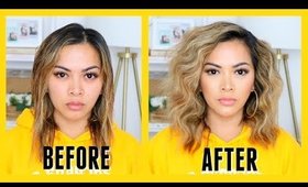 HOW TO GET BIG BEACH WAVES HAIR TUTORIAL! (fast, easy and affordable))