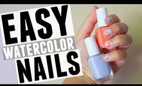 EASY WATERCOLOR NAIL ART TUTORIAL | JaaackJack