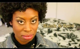 Black & Gold Makeup on Kareen!