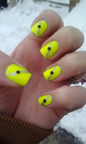 inspired by my fiancee! he loves hi-viz yellow!