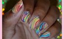 Abstract Rainbow Water Marble