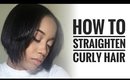 HOW TO STRAIGHTEN CURLY HAIR | Cici Gee
