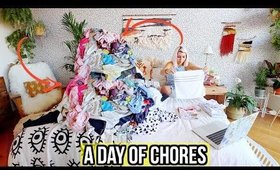 A Day of Chores. (Laundry Folding Montage + Shopping!)