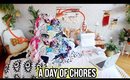 A Day of Chores. (Laundry Folding Montage + Shopping!)