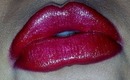 Holiday Red Lips with Gold Flecks ♥