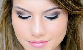 Silver Brown Smokey Eye Makeup Look with Lorac Pro Palette