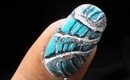 Cool Blue n Glitter! how to easy nail designs to do at home easy nail art for beginners tutorial