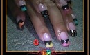 Peek-A-Boo Polka Dot Acrylics Design :::... Jennifer Perez of Mystic Nails ☆