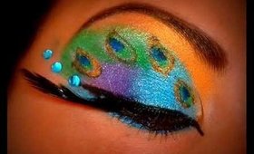peacock inspired make-up