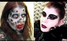 EXCLUSIVE Halloween Tutorials for Shape.com (Black Swan and Walking Dead Zombie)