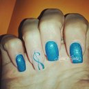 Blue Nails/Nail Art/Glitter Nails
