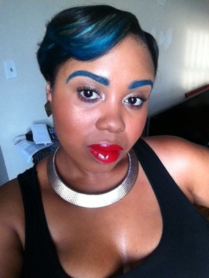 I wanted to be daring and match my eyebrows to my bang...