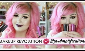 Makeup Revolution Lip Amplification Lip Swatches | Mini Review