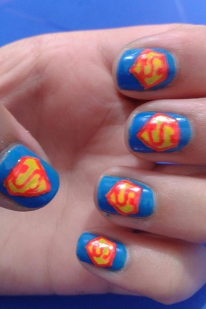 Toothpicks and blue, red and yellow nail polish is all you need :)
